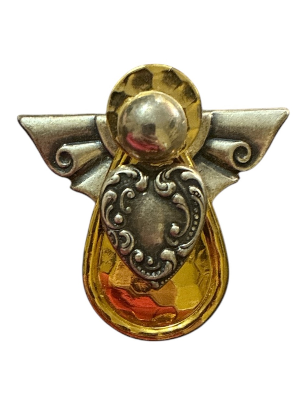 Gold and Silver Angel Brooch